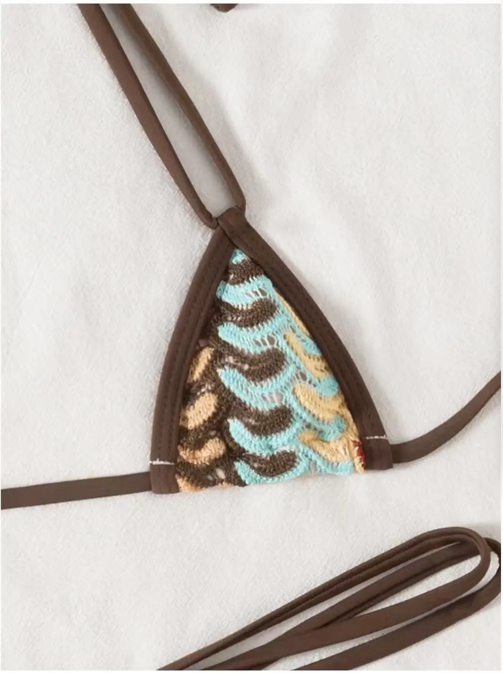 Bikini Tricoté Rayé Halter 2026 — Deux Pièces Femme