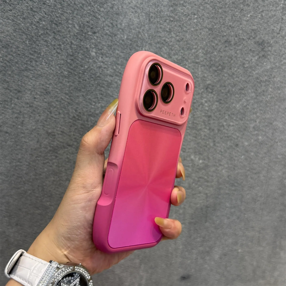 Coque iPhone Effet Laser Dégradé Candy — Antichoc Acrylique Anti-Empreintes iPhone 13 à 17 Pro Max