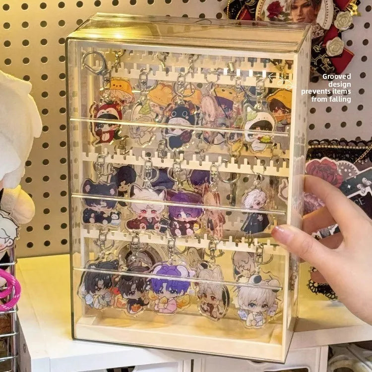 Boîte de Rangement Porte-Clés & Bijoux — Présentoir 2 Tiroirs Style Nordique
