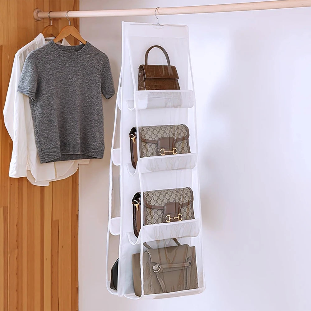 Organiseur Sacs Suspendu Multicouche Armoire Dortoir — Étagère Rangement Sacs Maison