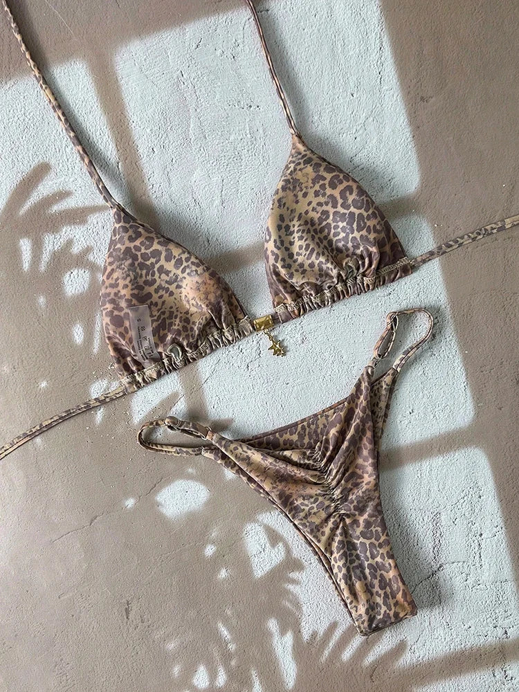 Bikini Push-Up Léopard — Deux Pièces Femme