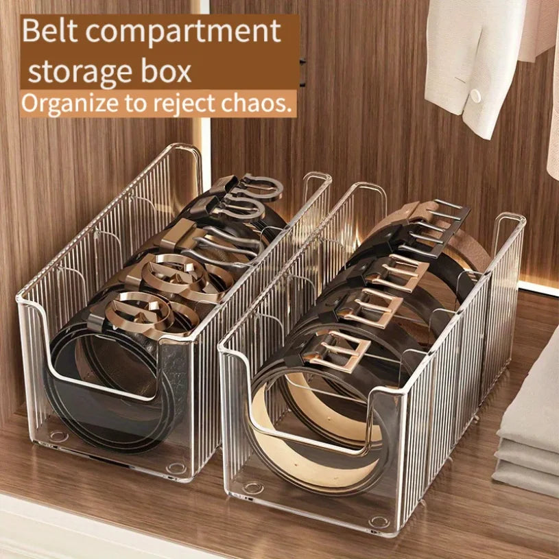 Boîte de Rangement Ceintures 5 Compartiments – Tiroir & Dressing