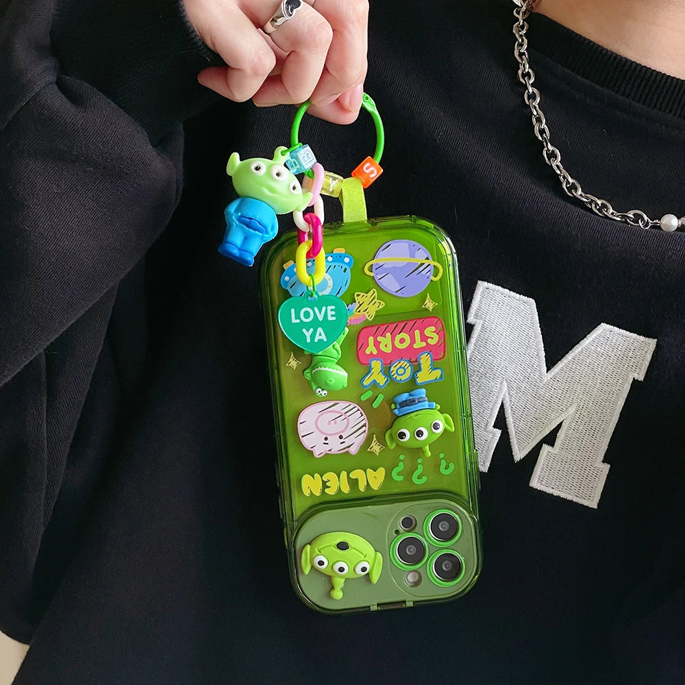 Coque iPhone Support Miroir Motif Cartoon Candy Color — Antichoc Mat iPhone X à 17 Pro Max