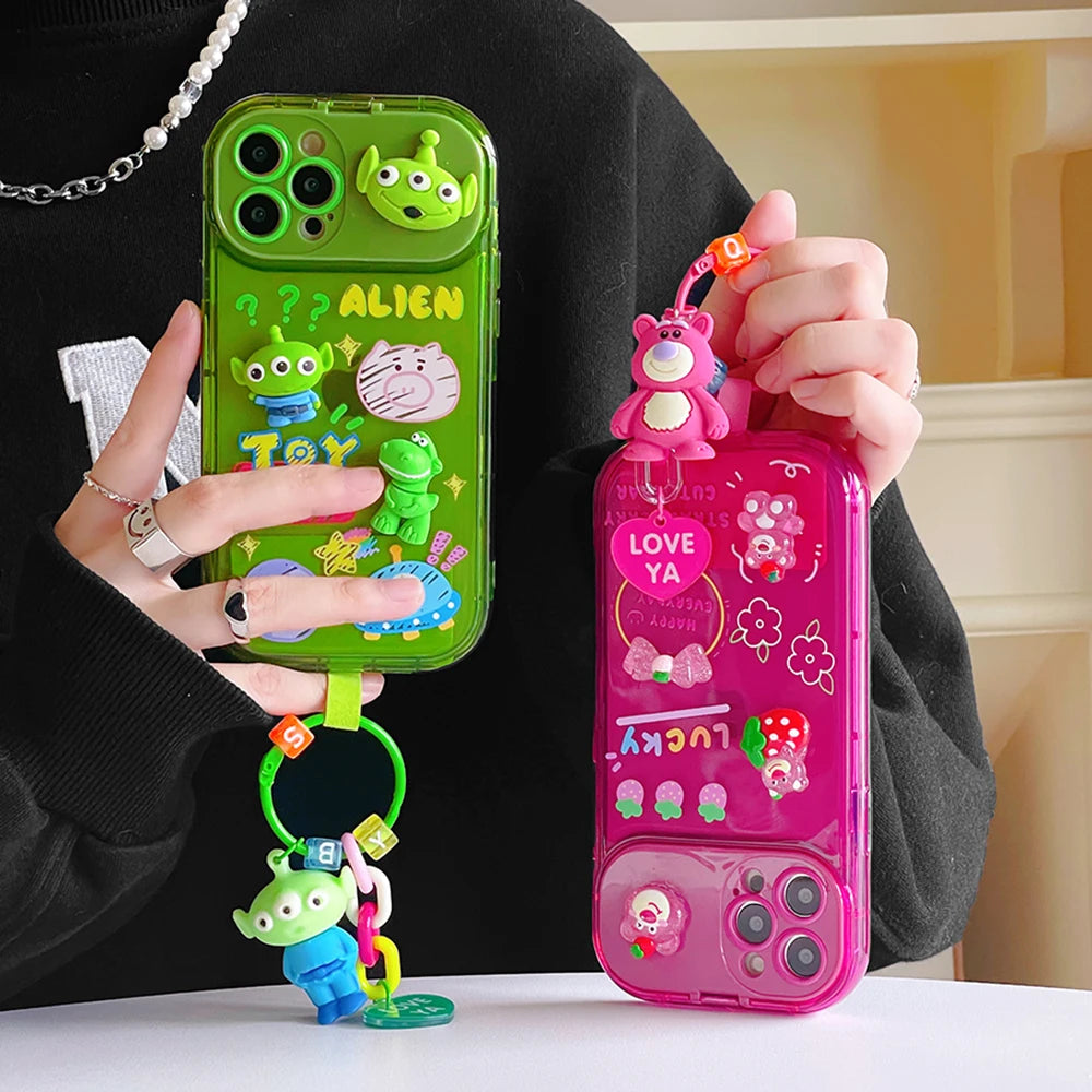 Coque iPhone Support Miroir Motif Cartoon Candy Color — Antichoc Mat iPhone X à 17 Pro Max