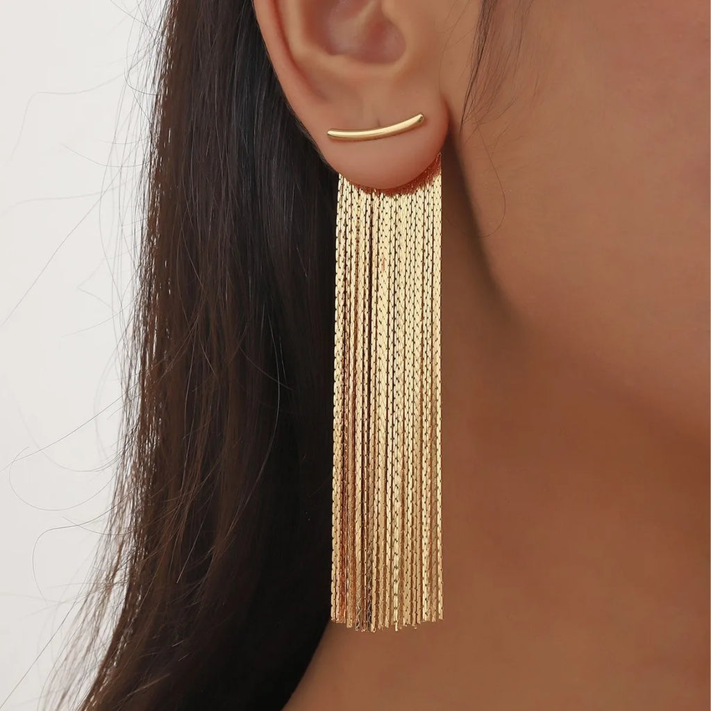 Boucles d’Oreilles Pompons Géométriques — Pendantes Tendance Femme, Or ou Argent