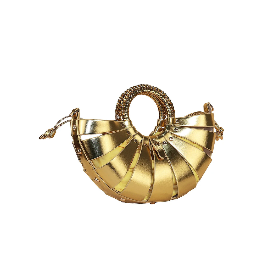 Sac Baguette Circulaire Cuir PU — Sac À Main Femme Style Rétro Luxe Grande Capacité