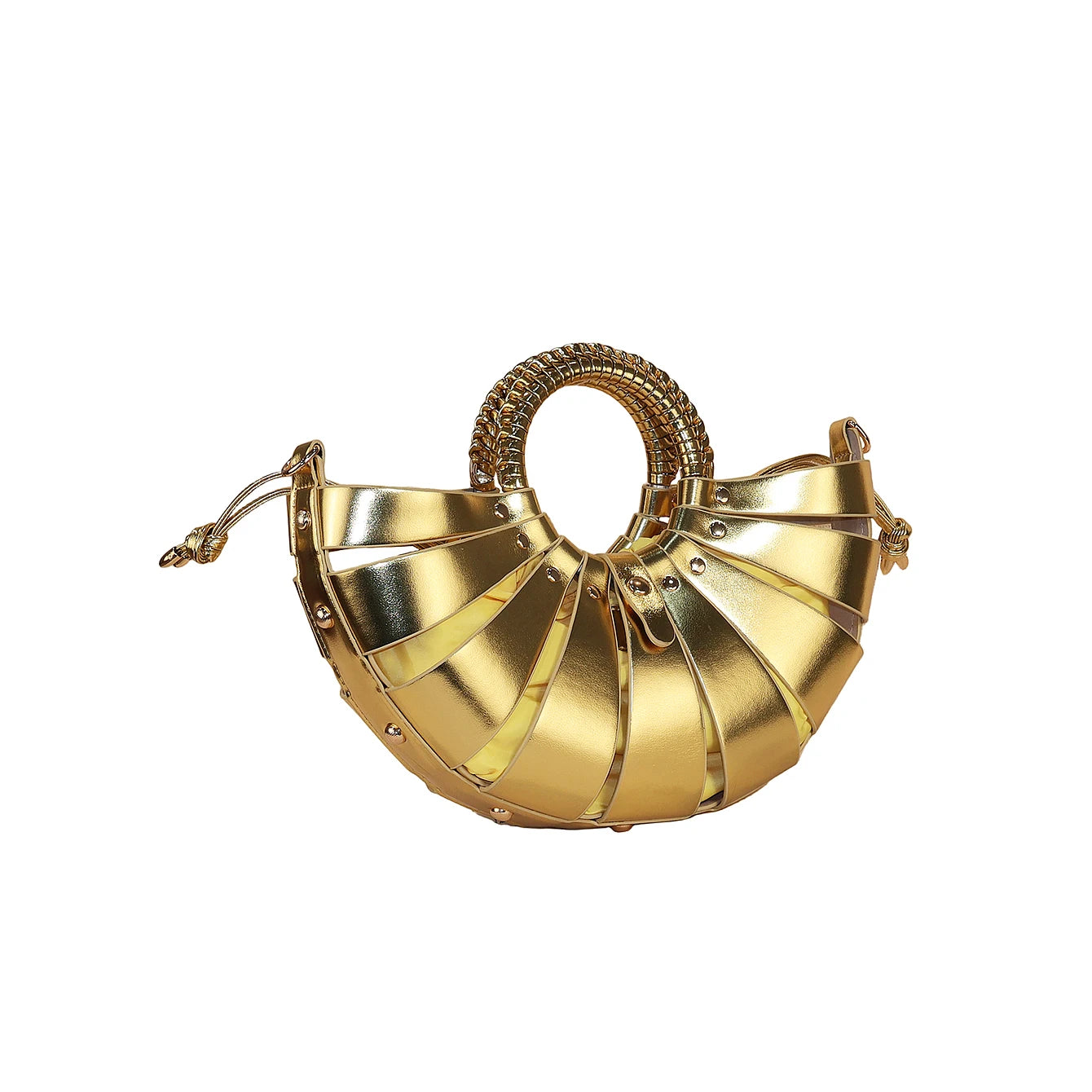 Sac Baguette Circulaire Cuir PU — Sac À Main Femme Style Rétro Luxe Grande Capacité