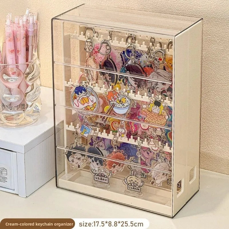 Boîte de Rangement Porte-Clés & Bijoux — Présentoir 2 Tiroirs Style Nordique