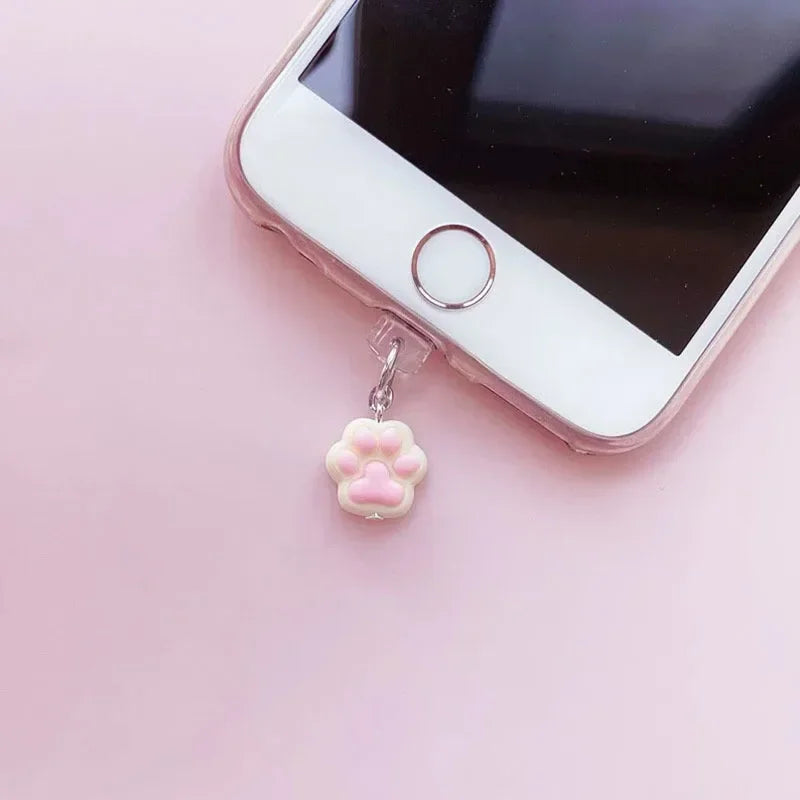 Bouchon Anti-poussière Griffe de Chat Kawaii — Port Lightning & USB-C