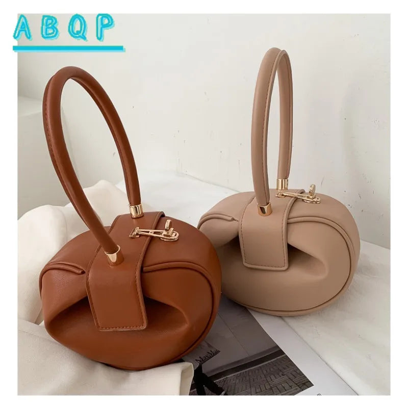 Sac Seau PU Couleur Unie Rétro — Sac À Main & Bandoulière Femme Tendance