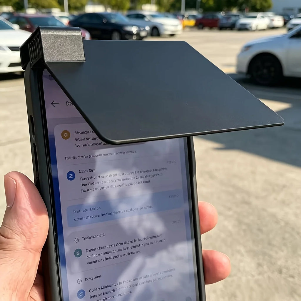 Pare-Soleil pour Téléphone — Écran Lisible en Plein Soleil, Anti-Reflets