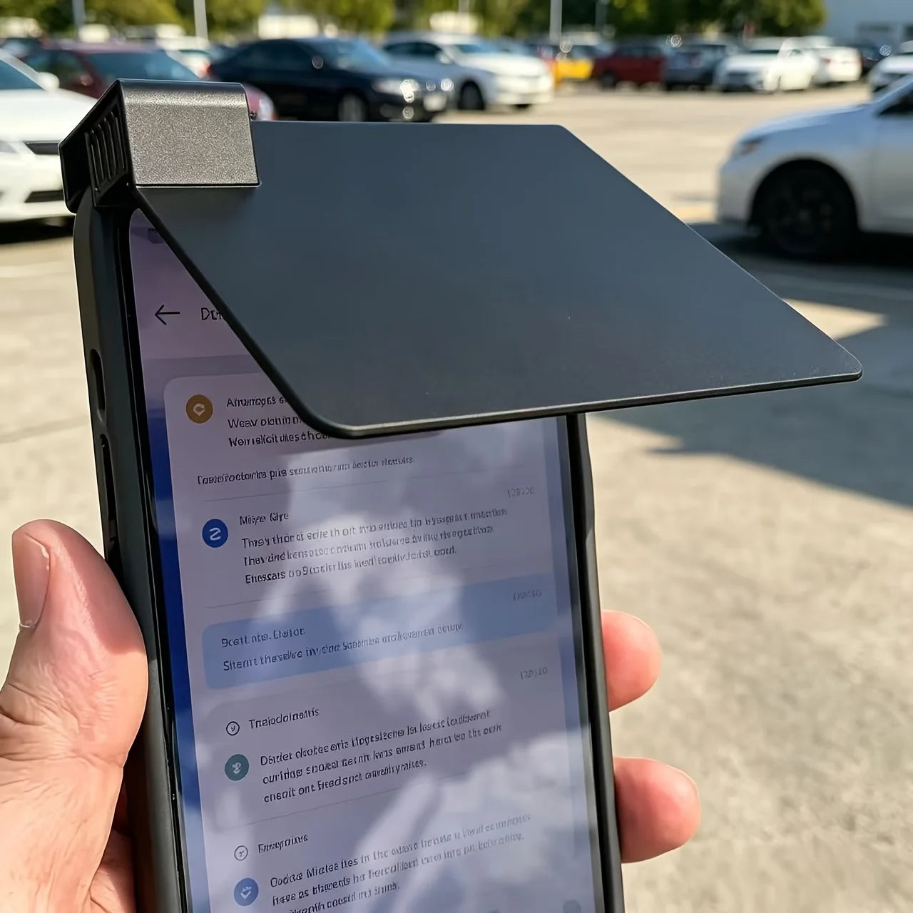 Pare-Soleil pour Téléphone — Écran Lisible en Plein Soleil, Anti-Reflets