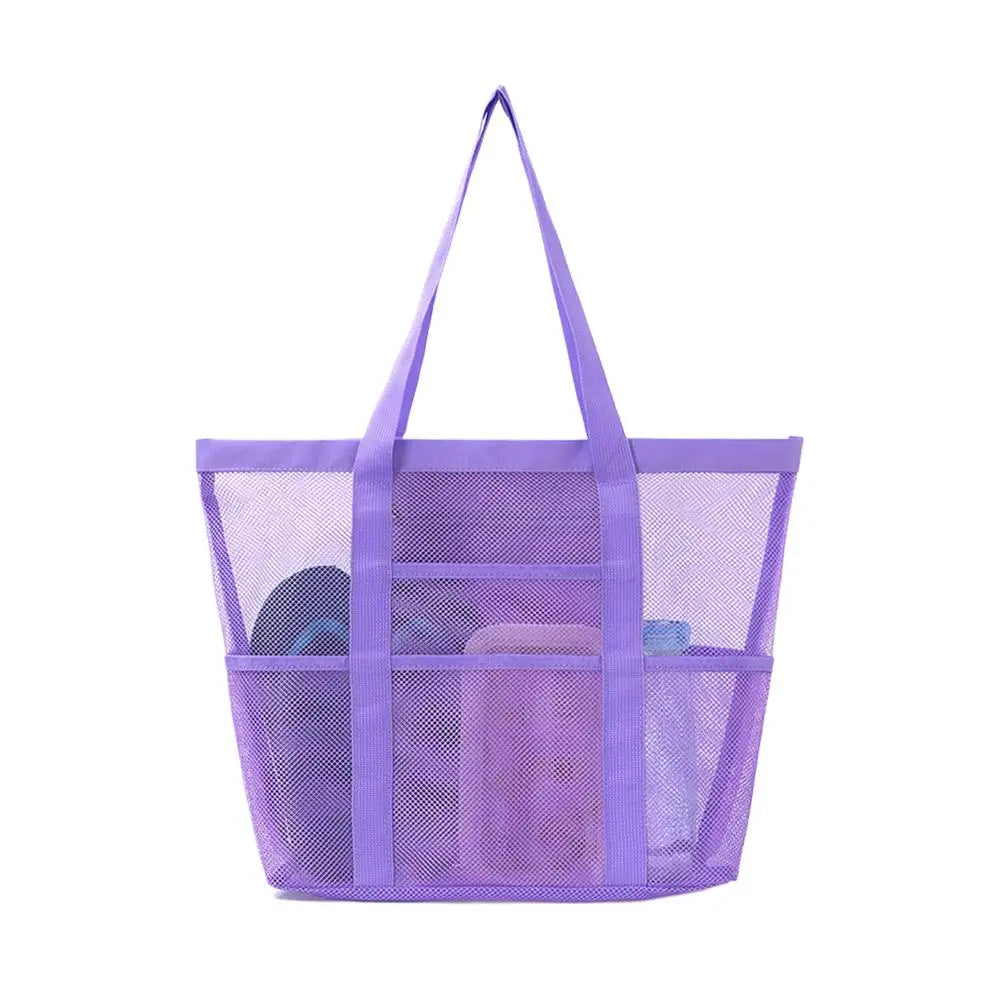 Sac de Plage Mesh – Grande Capacité, Pliable & Séchage Rapide
