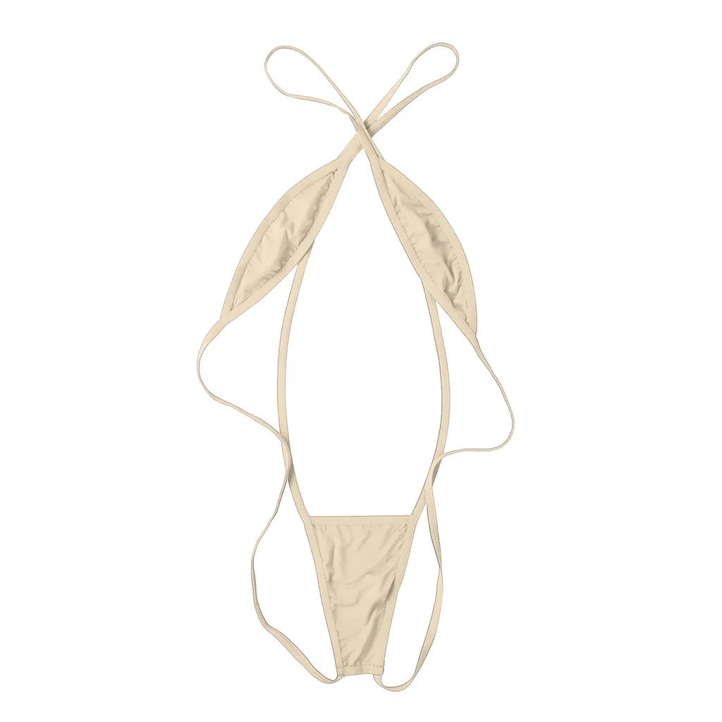 Mini Micro Bikini Tanga — Maillot Dos Nu Croisé Femme