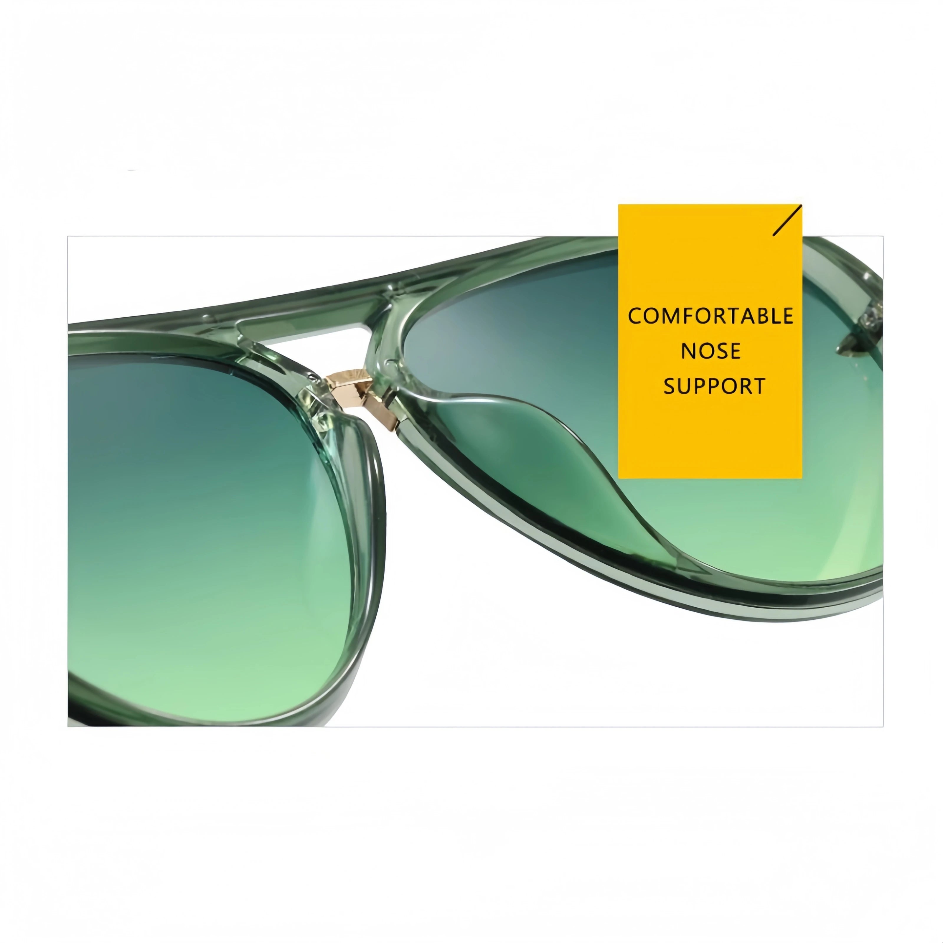 Lunettes de Soleil Aviateur Double Pont — Style Street Unisexe, UV400, 5 Coloris