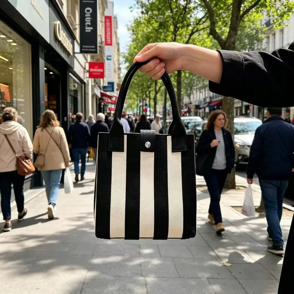Sac Tote Tricoté Minimaliste Grande Capacité — Cabas Femme Style Japonais