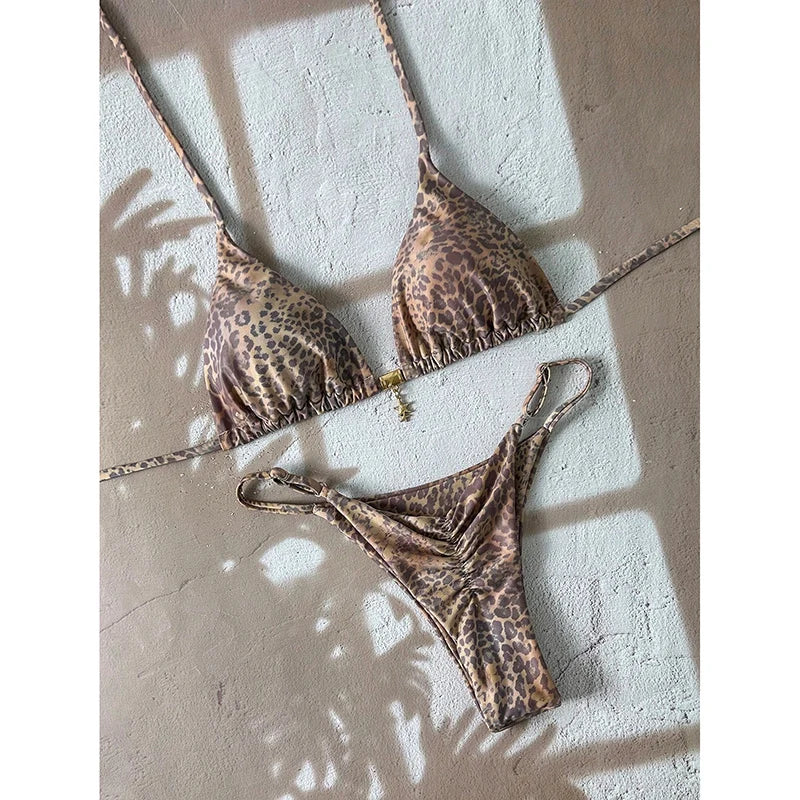 Bikini Push-Up Léopard — Deux Pièces Femme