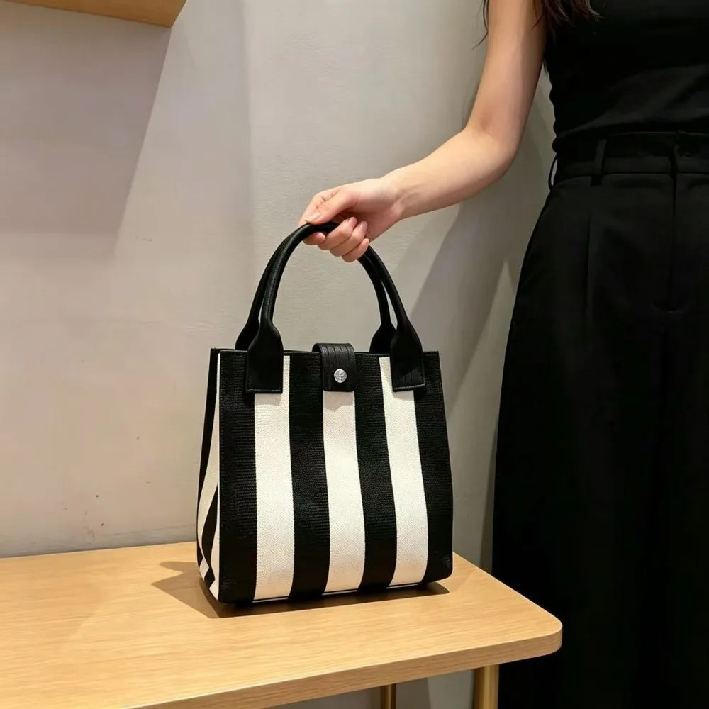 Sac Tote Tricoté Minimaliste Grande Capacité — Cabas Femme Style Japonais
