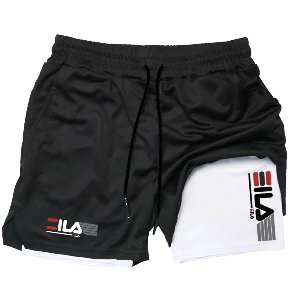 Short Sport 2-en-1 Homme – Respirant & Séchage Rapide