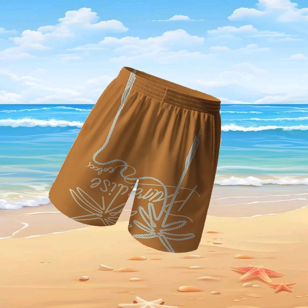 Short Sport Homme – Imprimé Sourire, Séchage Rapide, Grandes Tailles