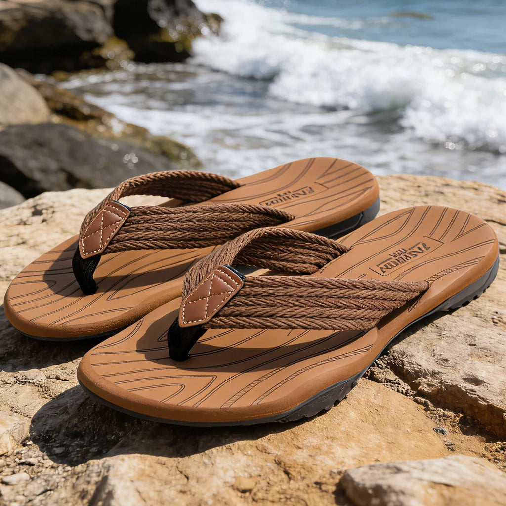 Tongs Homme Semelle TPR – Chaussures Plage Respirantes Séchage Rapide