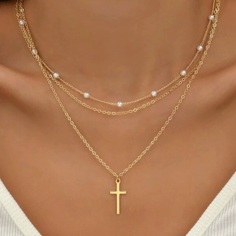Collier Pendentif Barre Métal Doré — Chaîne Clavicule Femme Minimaliste