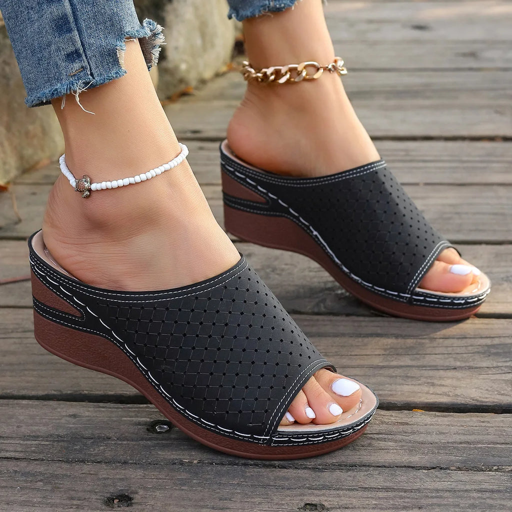 Sandales Femme Été 2025 — Compensées Bohème Plage