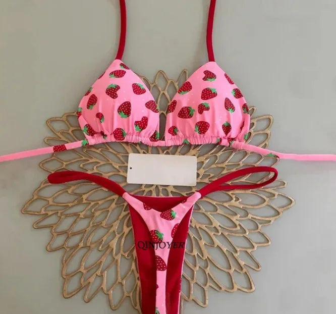 Bikini Femme Imprimé — Bas G-String & Plage