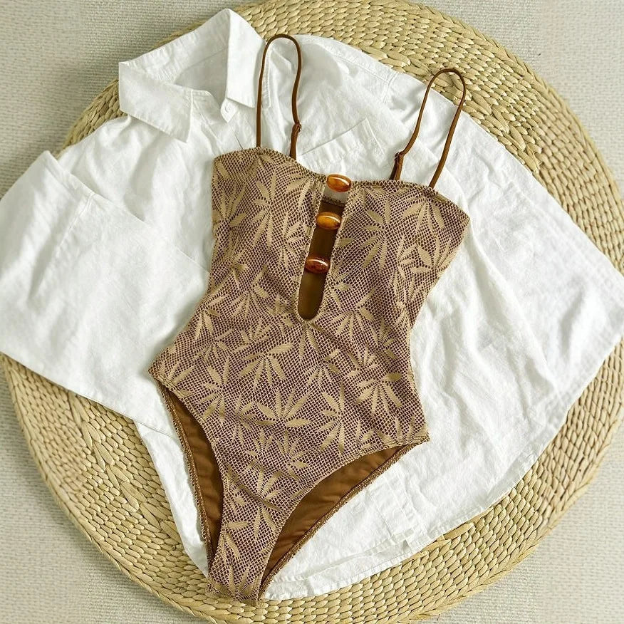 Monokini Boho Strappy Dos Nu 2026 — Maillot Une Pièce Vacances Femme