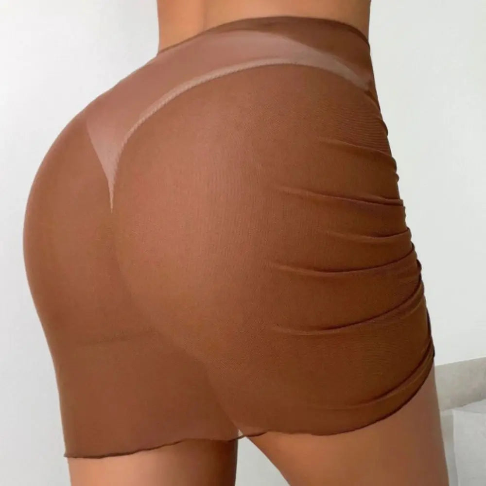 Jupe Mesh Transparente À Volants — Jupe de Plage Sexy Femme