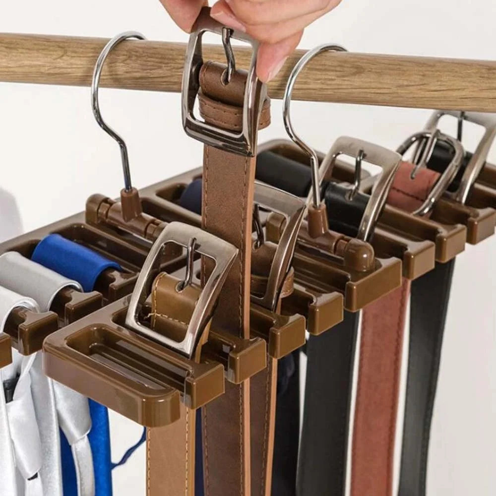 Organiseur Ceintures & Cravates Multifonction Armoire — Cintre Rangement Écharpes Soie