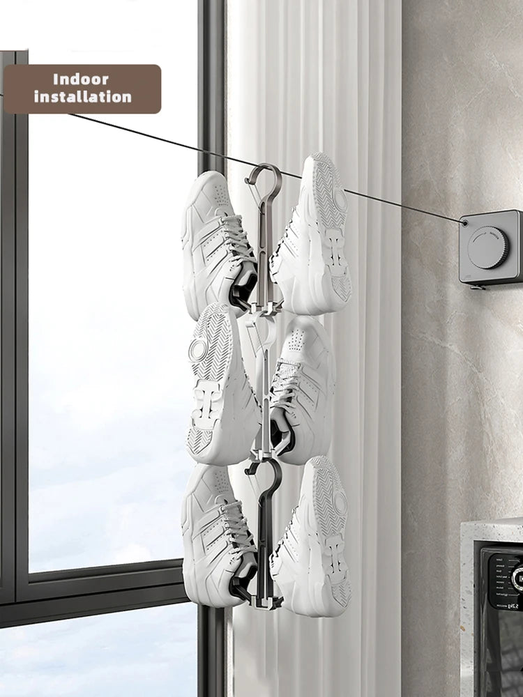 Étendoir Pliable – Balcon, Crochet & Séchage Rapide