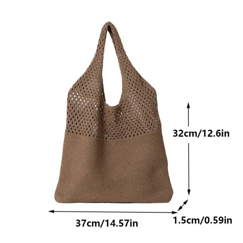 Sac Tressé de Plage Grande Capacité — Cabas Femme Été