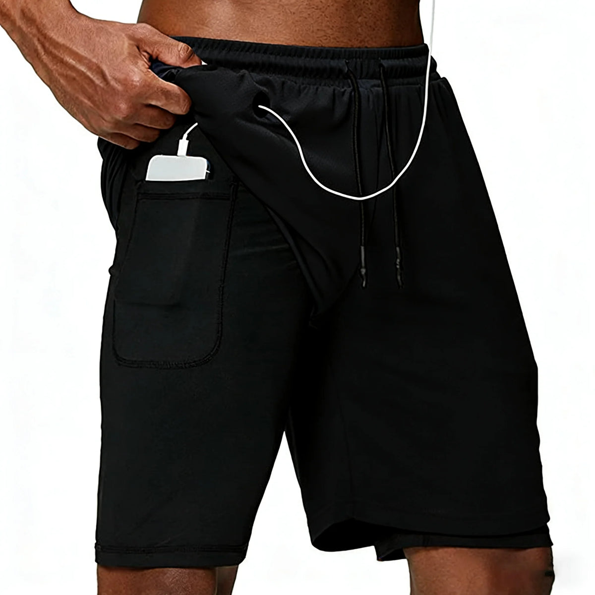 Short Sport Homme Double Couche – Fitness & Running