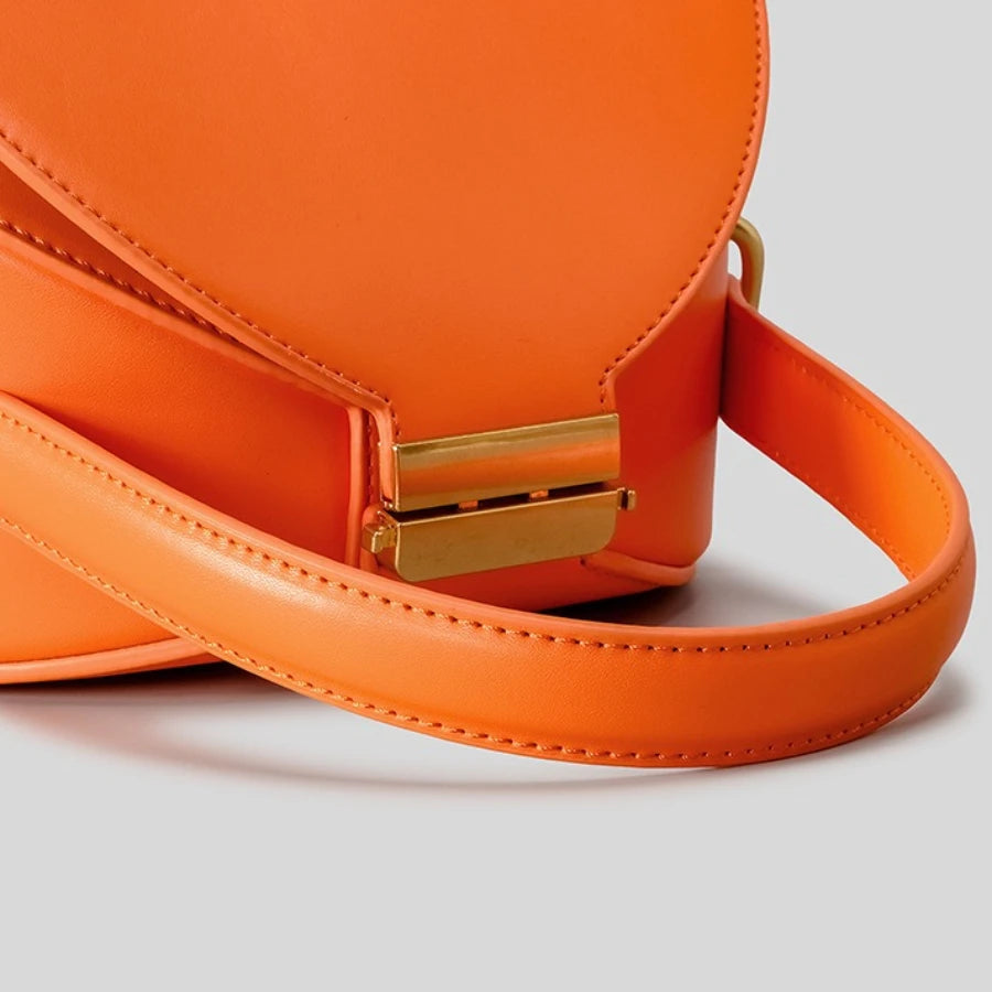 Sac Box Semi-Circulaire — Sac À Main Cuir Vegan PU Femme Forme Originale