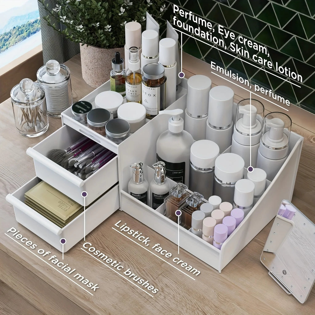 Boîte de Rangement Parfums Homme avec Tiroirs – Organiseur Coiffeuse & Dressing