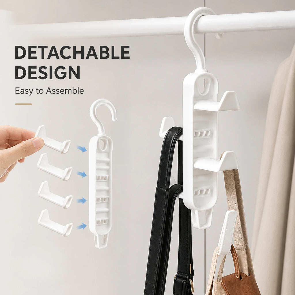 Rack Suspendu Porte-Sacs Armoire — Organiseur Chapeaux Écharpes Gain de Place