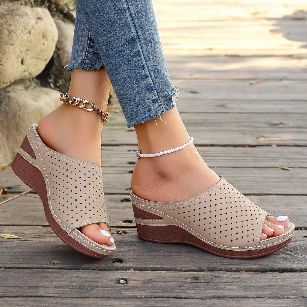 Sandales Femme Été 2025 — Compensées Bohème Plage