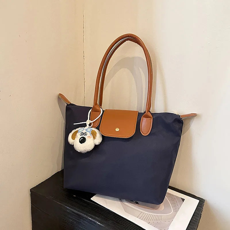 Sac Style Français Grande Capacité — Cabas Nylon Femme Tendance 2026