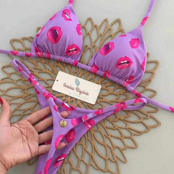 Bikini Femme Imprimé — Bas G-String & Plage