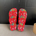 Tongs Couple Imprimé Floral Rétro – Sandales Plage Bout Pince Été 2026