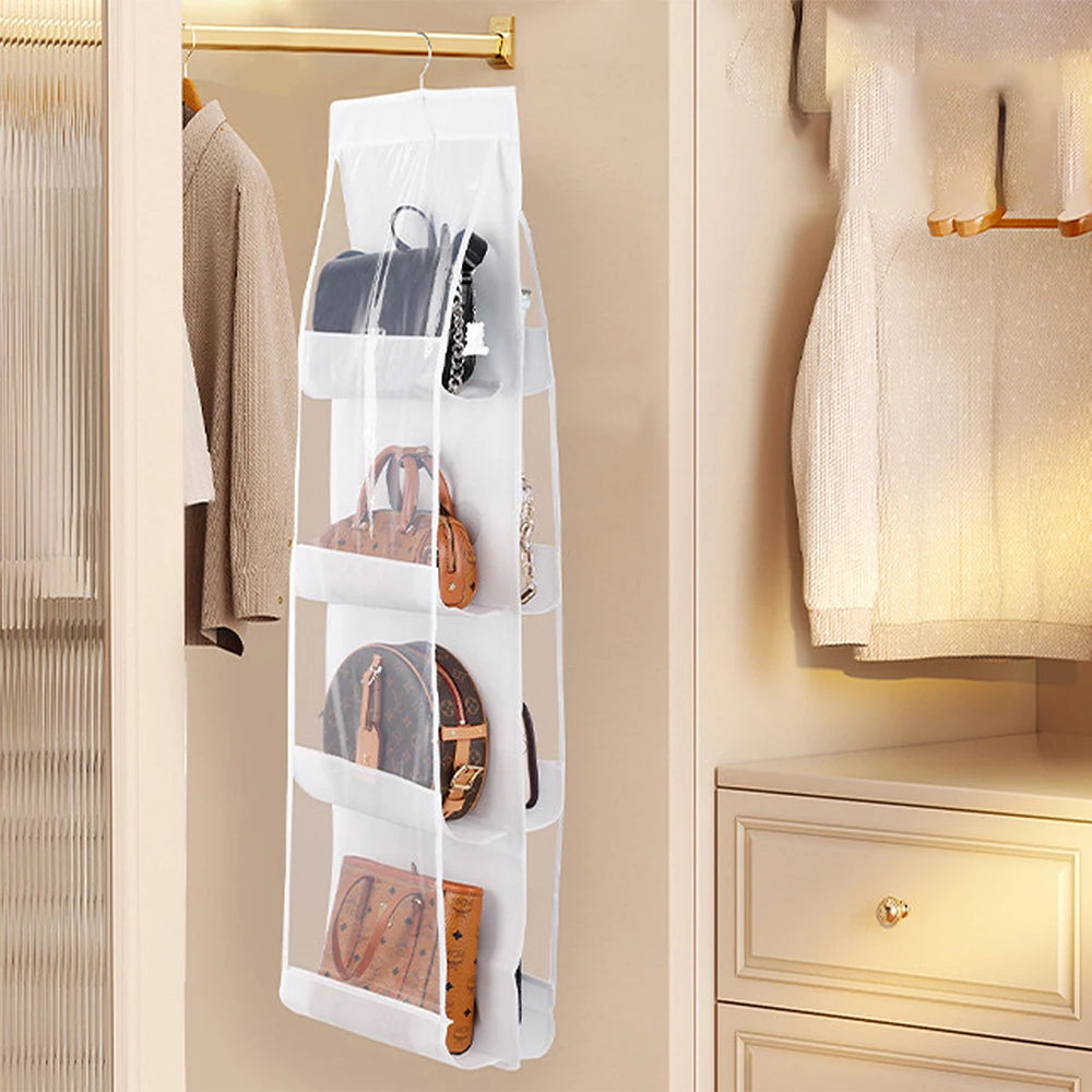 Organiseur Sacs Suspendu Multicouche Armoire Dortoir — Étagère Rangement Sacs Maison