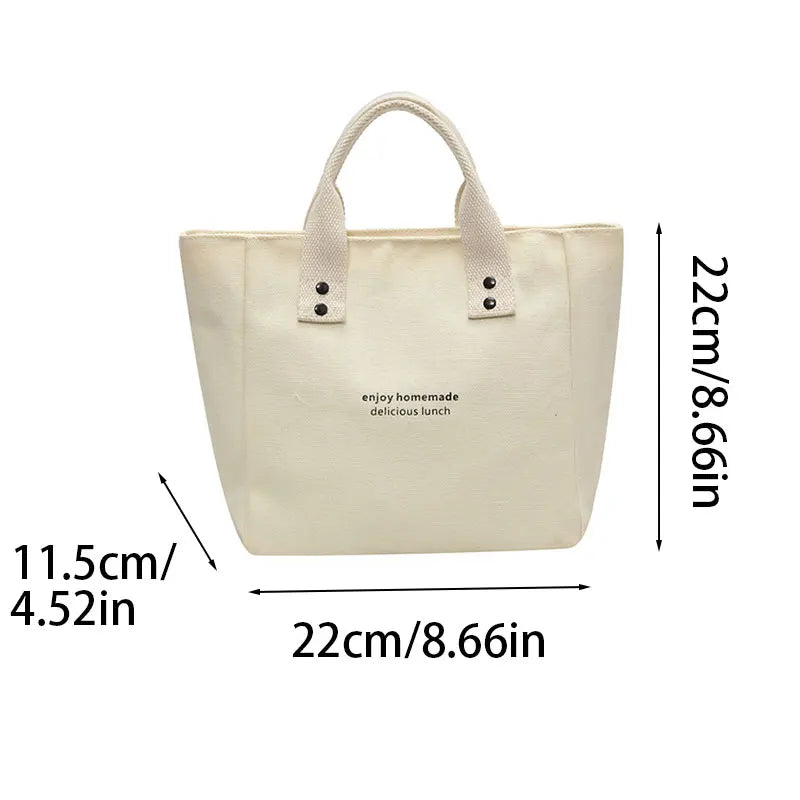 Tote Bag Canvas Classique Couleur Unie — Sac Épaule Femme Bureau Quotidien
