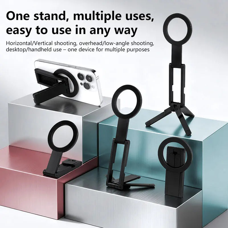 Trépied Magnétique Portable pour Smartphone — Live, Voyage & Selfie