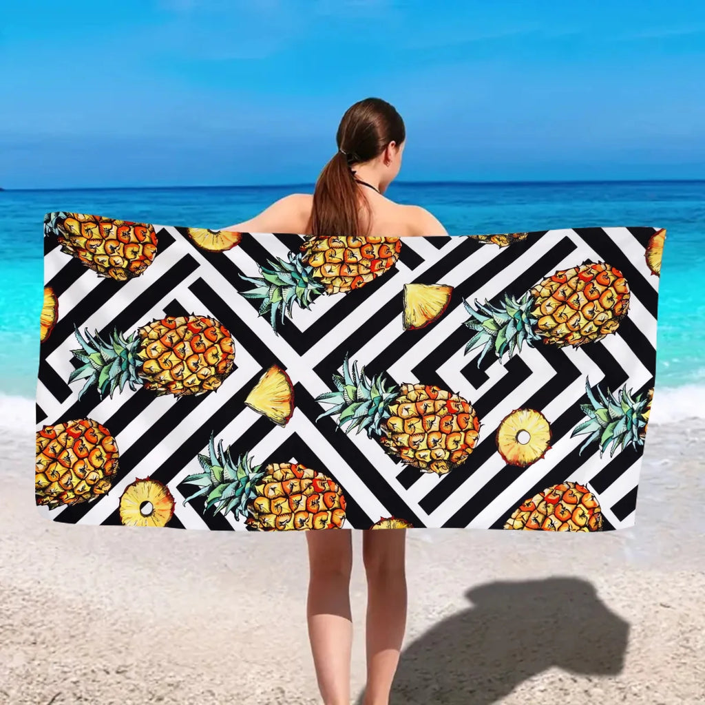 Serviette de Plage Bohème en Microfibre — Séchage Rapide, Multifonction