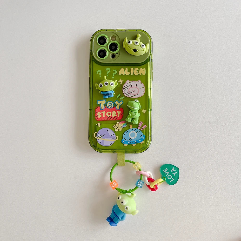 Coque iPhone Support Miroir Motif Cartoon Candy Color — Antichoc Mat iPhone X à 17 Pro Max