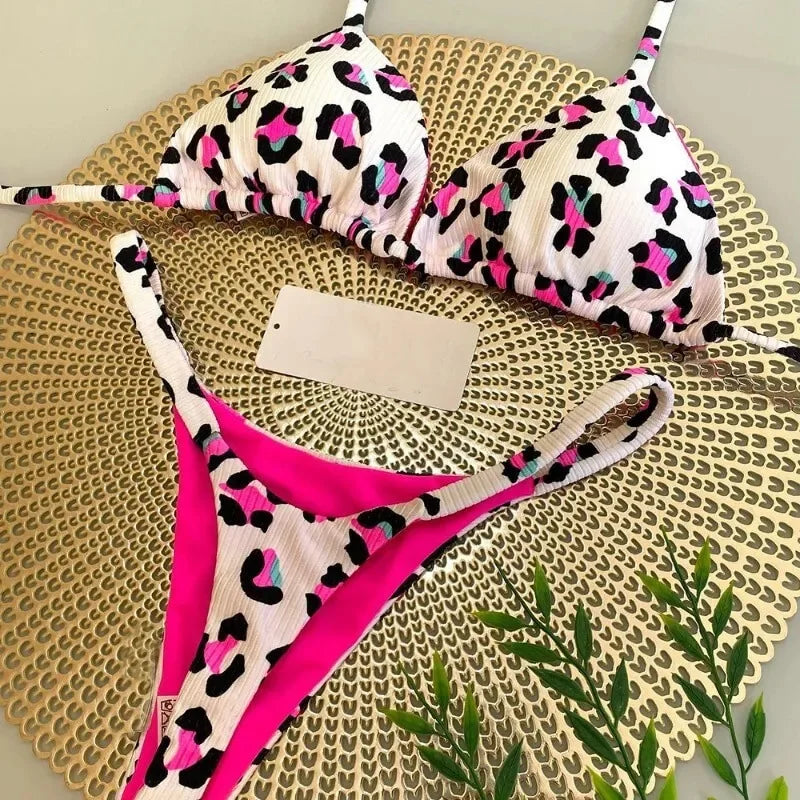 Bikini Femme Imprimé — Bas G-String & Plage