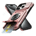Étui Portefeuille Anneau Magnétique 360° – Compatible iPhone 11 à 16 Pro Max