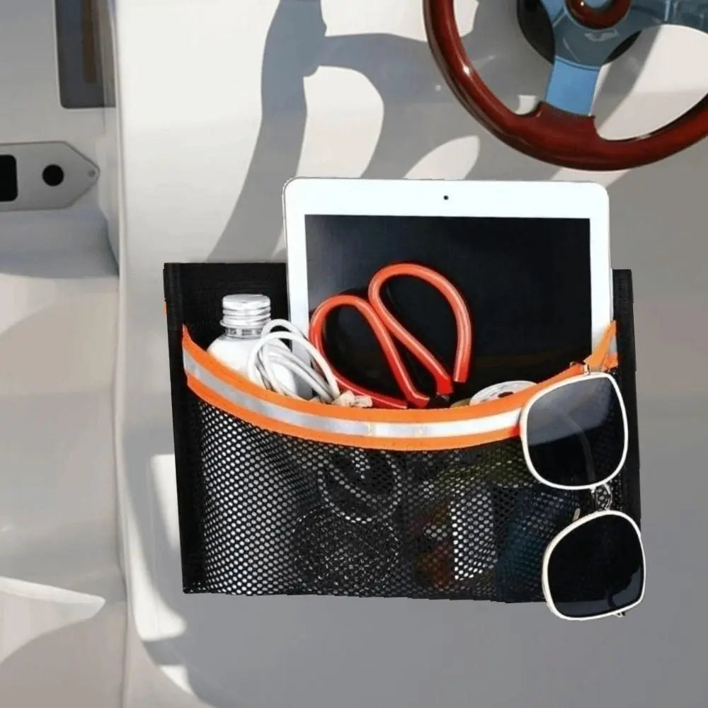 Sac Filet de Rangement pour Bateau — Organiseur Marin avec Bandes Réfléchissantes