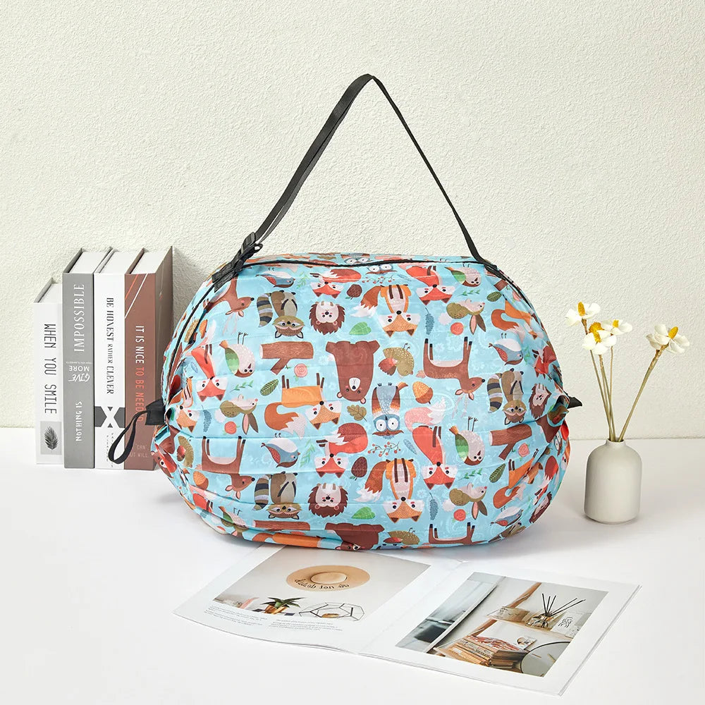 Sac Shopping Pliable Grande Capacité — Tote Bag Nylon Multifonction Plage & Voyage